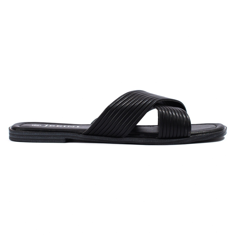 TRENDI Tongs classiques confortables noir 2