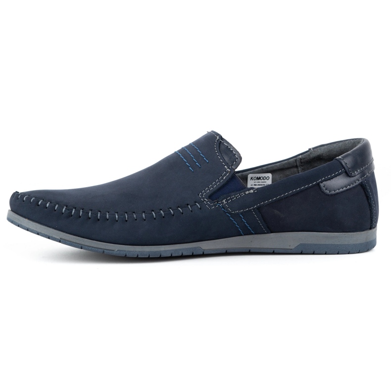 KOMODO Mocassins cuir homme 876 bleu marine 1