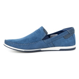 KOMODO Mocassins cuir homme 876 bleu 1