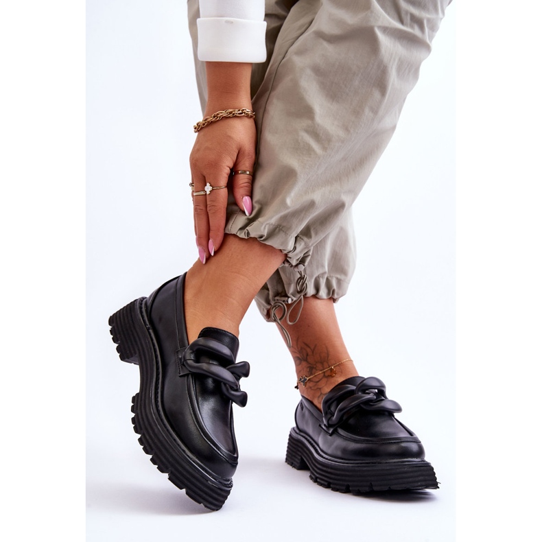 Chaussures Mocassins Cuir Big Star LL274580 Noir 2