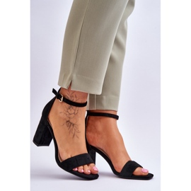 Sandales en daim classiques pour femmes Noir Passo le noir 7