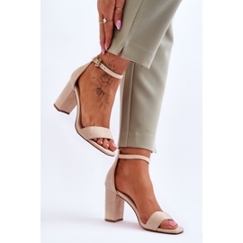 Sandales Classiques en Daim pour Femme Beige Passo 3