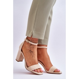 Sandales Classiques en Daim pour Femme Beige Passo 7