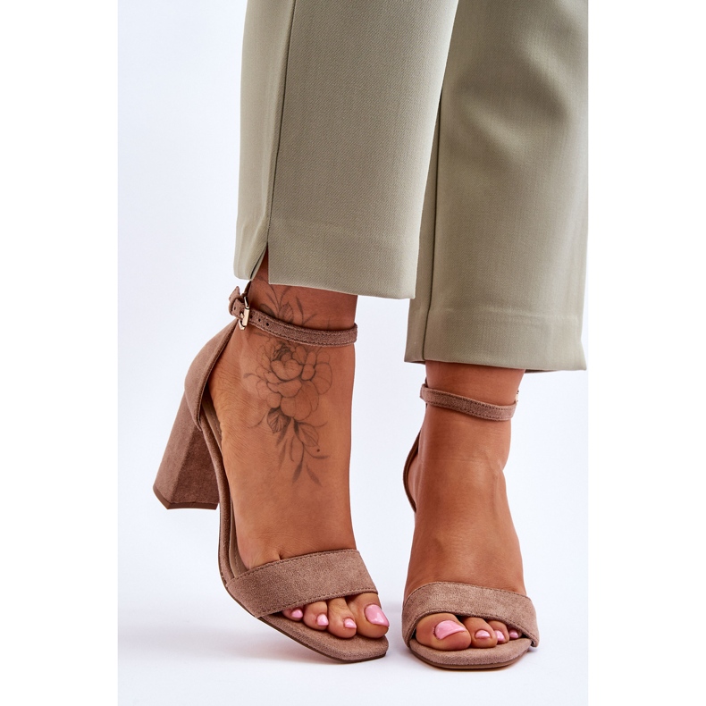 PE1 Sandales en daim classiques pour femmes Marron Passo brun 1