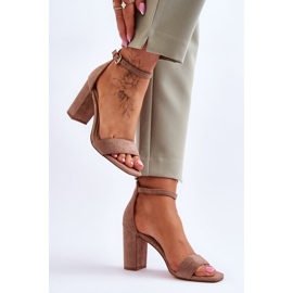 PE1 Sandales en daim classiques pour femmes Marron Passo brun 3