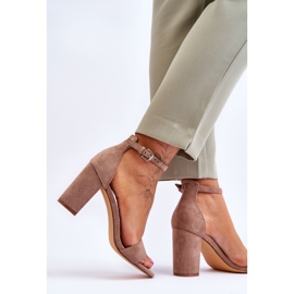 PE1 Sandales en daim classiques pour femmes Marron Passo brun 4