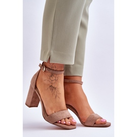 PE1 Sandales en daim classiques pour femmes Marron Passo brun 7