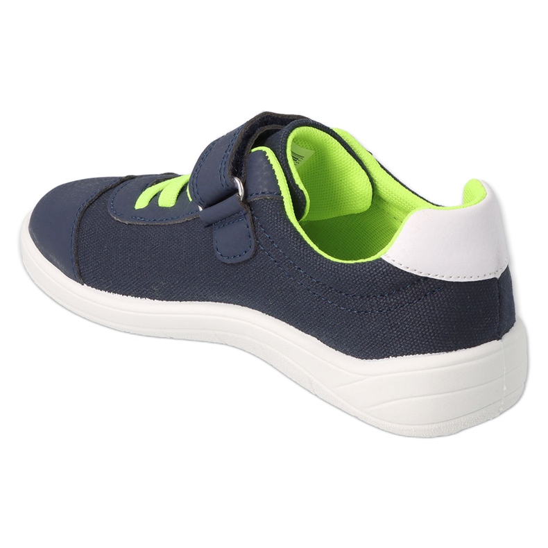 Befado de sport pour enfants avec velcro, bleu marine et vert 451X004 1