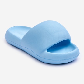 Pantoufles à plateforme en mousse légère pour femmes Bleu Milton 1
