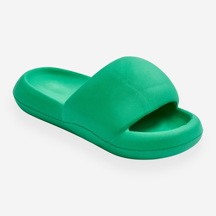 Pantoufles Plateforme Mousse Légère Femme Vert Milton 2