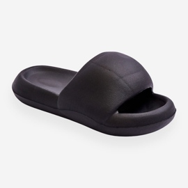 Pantoufles à plateforme en mousse légère pour femmes Noir Milton le noir 1