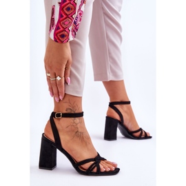 Sandales à Talons Classiques en Daim Noir Bernett le noir 4