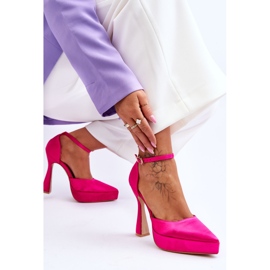 Escarpins à talons hauts à la mode Fuchsia Madness rose 5
