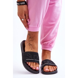 Chaussons Femme Légers Avec Inscription Merry Noire 1