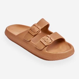 Chaussons Femme Mousse Légère Marron Cleve brun 2