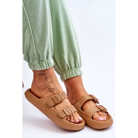 Chaussons Femme Mousse Légère Marron Cleve brun 1