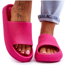 BM Tongs légères à la mode sur une semelle massive rebelle fuchsia rose 9
