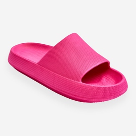 BM Tongs légères à la mode sur une semelle massive rebelle fuchsia rose 1