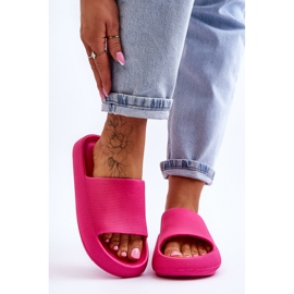 BM Tongs légères à la mode sur une semelle massive rebelle fuchsia rose 3