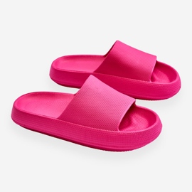 BM Tongs légères à la mode sur une semelle massive rebelle fuchsia rose 2