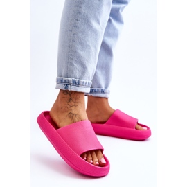 BM Tongs légères à la mode sur une semelle massive rebelle fuchsia rose 4