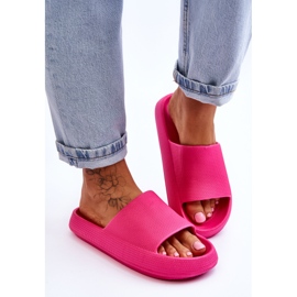 BM Tongs légères à la mode sur une semelle massive rebelle fuchsia rose 5