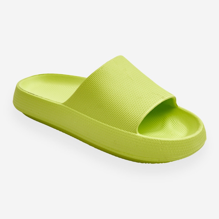 Pantoufles légères à la mode sur une semelle solide en citron vert Rebel 1
