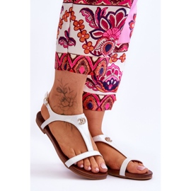 Sandales Plates Avec Décoration S.Barski KV-5541-45 Argent 1