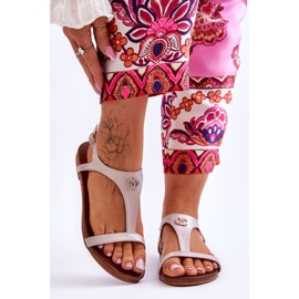 Sandales Plates Avec Décoration S.Barski KV-5541-45 Beige 1