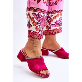 Chaussons Talons Hauts Daim S.Barski KV-612-2 Fuchsia rose 4