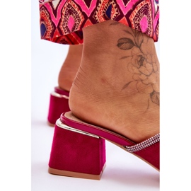 Chaussons Talons Hauts Daim S.Barski KV-612-2 Fuchsia rose 7