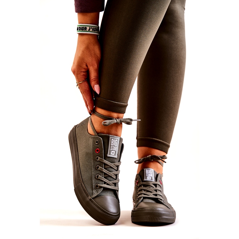 Baskets Basses Big Star JJ274004 Kaki vert 2