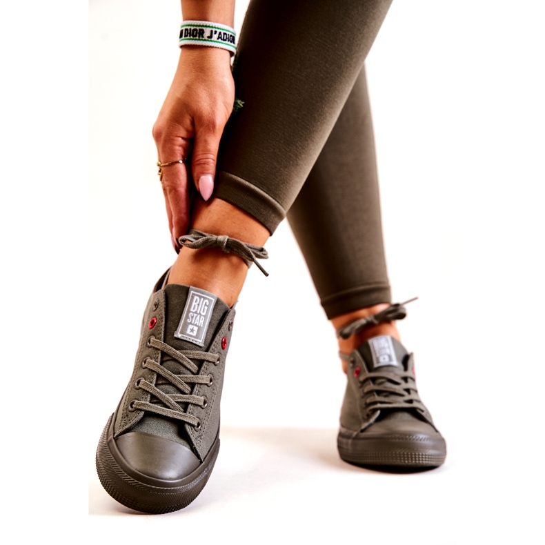 Baskets Basses Big Star JJ274004 Kaki vert 3