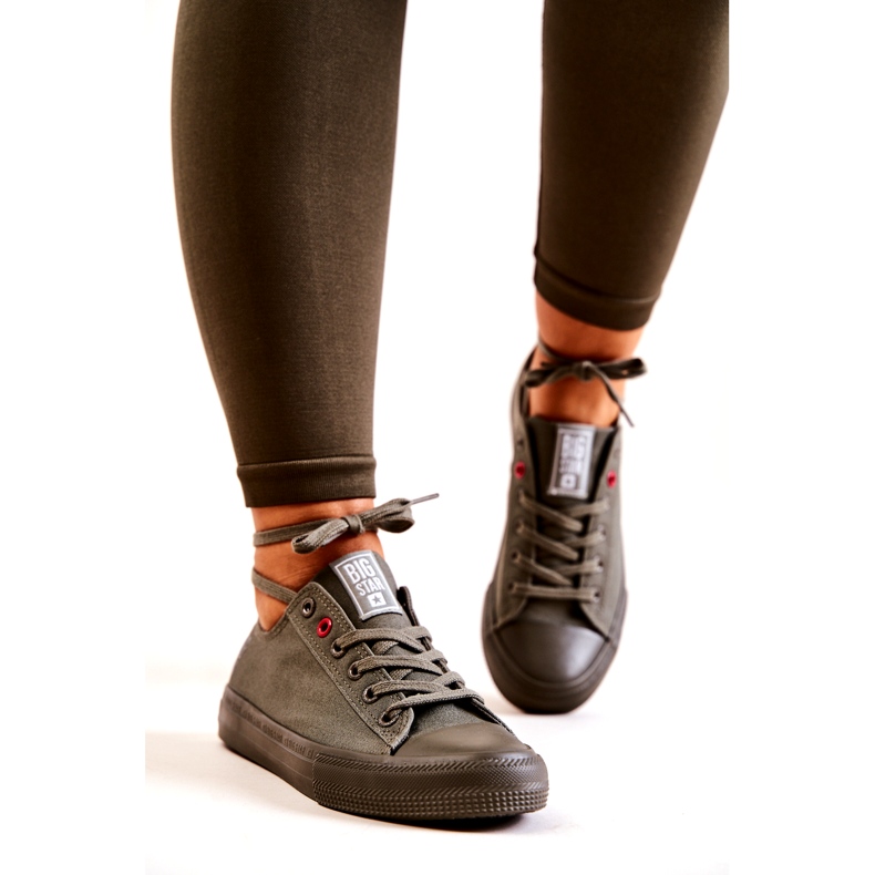 Baskets Basses Big Star JJ274004 Kaki vert 5