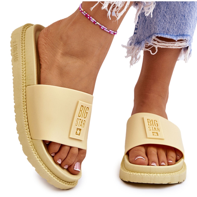 Chaussons Femme Big Star JJ274A305 Jaune 4