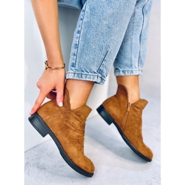Boots à découpes en daim camel ST-21 Camel brun 4