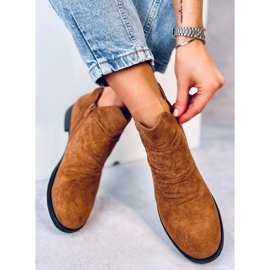 Boots à découpes en daim camel ST-21 Camel brun 5