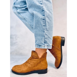 Boots à découpes en daim camel ST-21 Camel brun 6