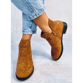 Boots à découpes en daim camel ST-21 Camel brun 7