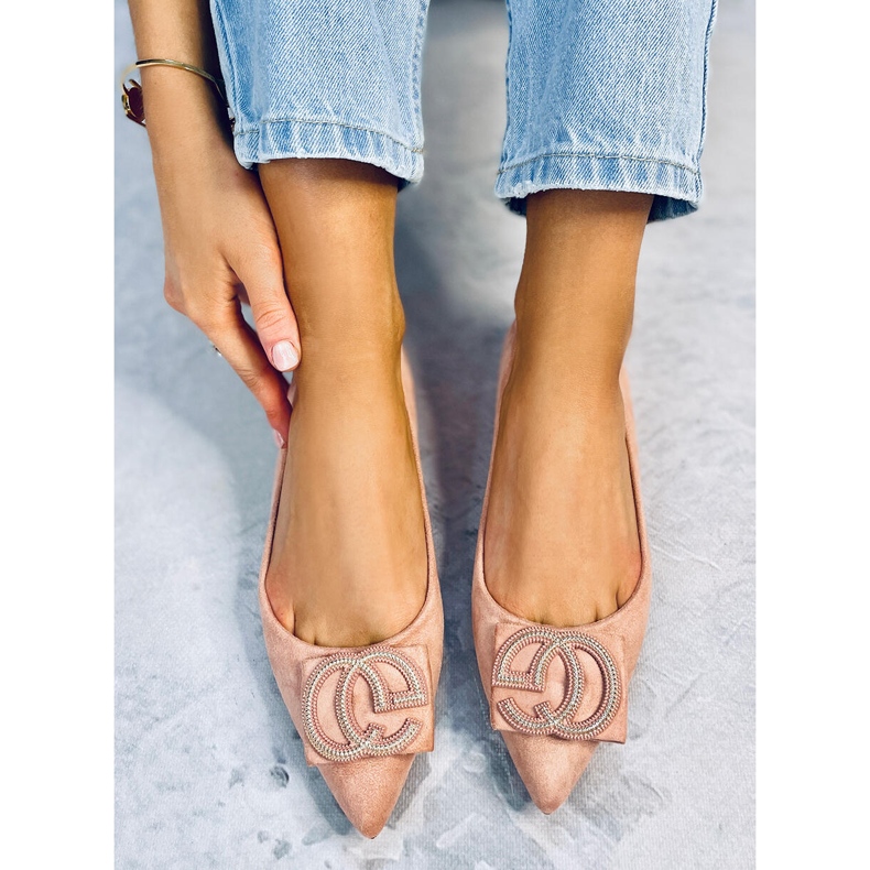 BM Ballerines nez rose amande FM3107A Rose 2