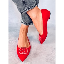 BM Ballerines amande nez rouge FM3107A Rouge 2 BM Ballerines amande nez rouge FM3107A Rouge 2