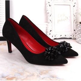 Escarpins femme en daim à perles T.Sokolski W23-401 le noir 2