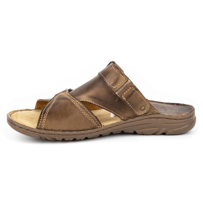ŁUKPOL 866 chaussons homme marron brun 2