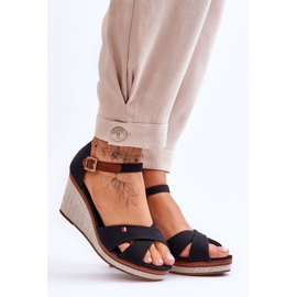Sandales Compensées Femme Noir Veenus le noir 7