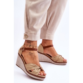 Sandales Compensées Femme Beige Daphné 2