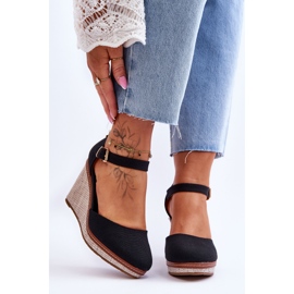 PS1 Sandales Compensées Classiques Femme Noir Malani 1