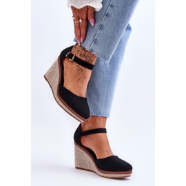 PS1 Sandales Compensées Classiques Femme Noir Malani le noir 3