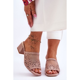 Chaussons Talons Avec Mesh S.Barski KV-612-1 Nude beige 1 Chaussons Talons Avec Mesh S.Barski KV-612-1 Nude beige 1