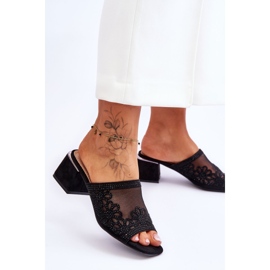 Chaussons Talons Avec Mesh S.Barski KV-612-1 Noir le noir 2