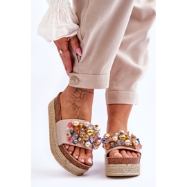 Chaussons Plateforme Femme S.Barski KV-578-1 Nude beige 1